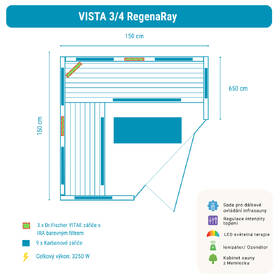 Infrasauna Belatrix Vista 3-4 RegenaRay 

 obrázek produktu 14 z 14