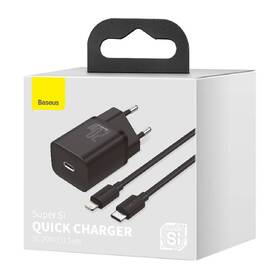 Nabíječka do sítě Baseus Super Si Quick Charger, 20W + USB-C/Lightning kabel 1m černá

 obrázek produktu 4 z 4