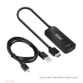 Redukce Club3D HDMI + micro USB/USB-C 4K120Hz/8K30Hz 

 obrázek produktu 3 z 8