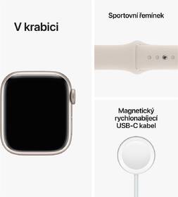 Chytré hodinky Apple GPS 41mm pouzdro z hvězdně bílého hliníku - hvězdně bílý sportovní řemínek 

 obrázek produktu 8 z 8