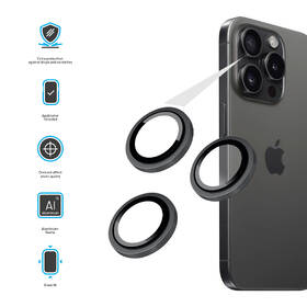 Ochranné sklo čočky fotoaparátu FIXED Camera Glass na Apple iPhone 15 Pro/15 Pro Max šedé

 obrázek produktu 1 z 3