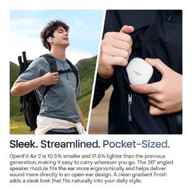 Sluchátka Shokz OpenFit Air 2, Bluetooth bílá

 obrázek produktu 10 z 12