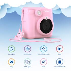Instantní fotoaparát LAMAX InstaKid1 růžová barva
