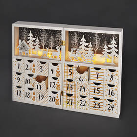 LED dekorace Solight adventní kalendář - kniha, 8x LED, 40x30cm, 2x AAA 

 obrázek produktu 6 z 6