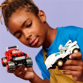 Stavebnice LEGO® Sonic the Hedgehog™ 77118 Silver a jeho auto vs. Knuckles a jeho monster truck 

 obrázek produktu 8 z 9