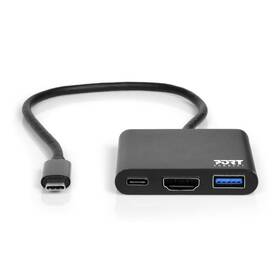 USB Hub PORT CONNECT USB-C/HDMI, USB 3.0, USB-C 60W černý

 obrázek produktu 2 z 6