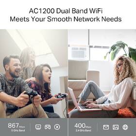 Router TP-Link Archer A64 Dual Band AC1200 černá barva
