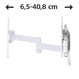 Držák TV Hama výklopný, pro úhlopříčky 19" až 48", nosnost 25 kg bílý

 obrázek produktu 7 z 11