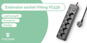 Kabel prodlužovací Viking 5× zásuvka, 1× USB, 2× USB-C, 1,5m černý

 obrázek produktu 5 z 5