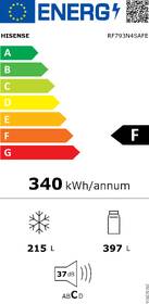 Americká lednice Hisense RF793N4SAFE černá barva
