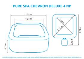 Vířivka Intex 28446 Pure Spa Chevron Deluxe 4 AP béžová barva
