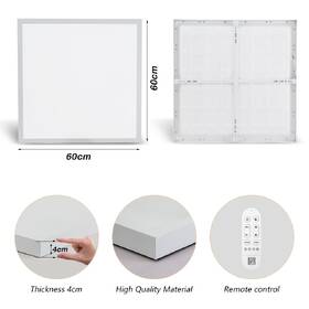 Stropní svítidlo IMMAX NEO LITE FRAME SMART, 60x60cm , IP44, CCT, s podporou BEACON, Wi-Fi, TUYA bílé

 obrázek produktu 3 z 10
