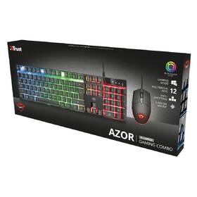 Klávesnice s myší Trust GXT 838 Azor Gaming Combo, CZ/SK černá barva
