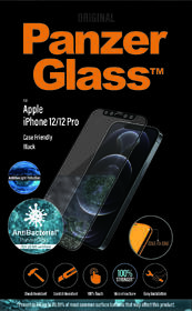 Tvrzené sklo PanzerGlass Edge-to-Edge Antibacterial s Anti-BlueLight vrstvou na Apple iPhone 12/12 Pro černé

 obrázek produktu 2 z 2