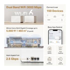 Komplexní Wi-Fi systém Mercusys Halo H85X AX3000 Mesh Wi-Fi 6 (3 ks) bílý

 obrázek produktu 3 z 9