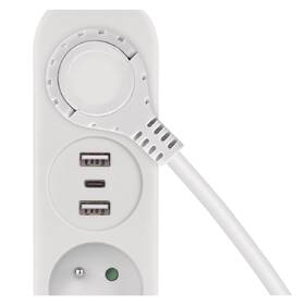 Kabel prodlužovací EMOS 2 x zásuvka, 2x USB, 1x USB-C, 1,4m bílý

 obrázek produktu 5 z 7