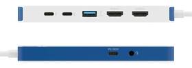 USB Hub HyperDrive Flex 9 Port Dual 4K HDMI USB-C bílý/modrý

 obrázek produktu 4 z 6