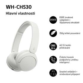 Sluchátka Sony WH-CH530 bílá

 obrázek produktu 11 z 14