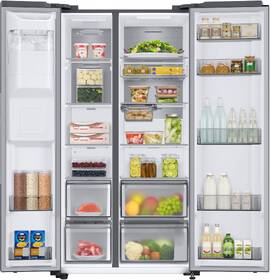 Americká lednice Samsung RS68CG885DS9EF stříbrná barva
