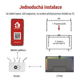 LED pásek EMOS GoSmart Ambientní  RGB za TV 65“ (164 cm) ZTV65 

 obrázek produktu 13 z 19