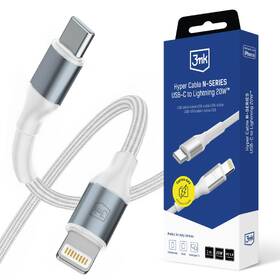 Kabel 3mk Hyper N-SERIES USB-C/Lightning, 20W, 1m bílý

 obrázek produktu 1 z 1