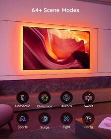 LED pásek Govee TV 46-60" SMART RGB 

 obrázek produktu 2 z 7