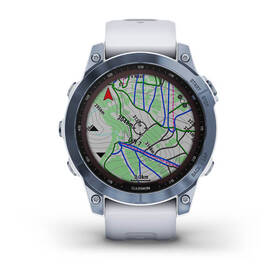 Chytré hodinky Garmin fenix 7 Sapphire Solar - Titan Blue/ White Silicone Band 

 obrázek produktu 2 z 10