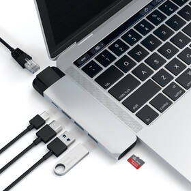 USB Hub Satechi USB-C PRO Hub (HDMI 4K, Pass Through Charging, 1x USB 3.0, 1x MicroSD, Ethernet) stříbrný

 obrázek produktu 12 z 12