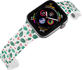 Řemínek Mi-Band na Apple Watch 42/44/45/49 mm - motiv Cesmína, bílý 

 obrázek produktu 3 z 3