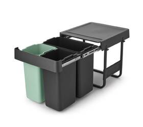 Odpadkový koš na tříděný odpad Brabantia Sort&Go, dark grey 

 obrázek produktu 1 z 15