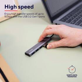 USB Hub Trust Halyx Aluminium USB-C/4x USB 3.2 Gen1 stříbrný

 obrázek produktu 8 z 11