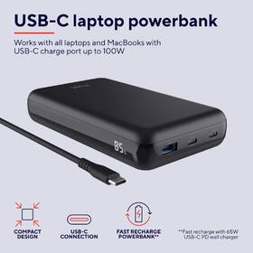 Powerbanka Trust Laro 100W, 20 000 mAh černá

 obrázek produktu 10 z 13