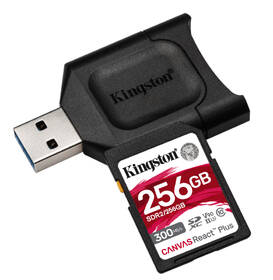 Paměťová karta Kingston SDXC 256GB UHS-II U3 (300R/260W) + čtečka 

 obrázek produktu 1 z 2