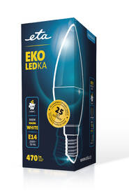 Žárovka LED ETA EKO LEDka svíčka 5,5W, E14, teplá bílá 

 obrázek produktu 3 z 3