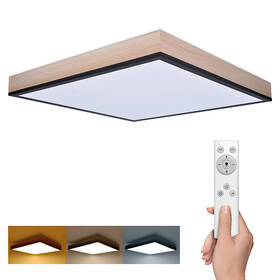 Stropní svítidlo Solight 3000 lm, 40 W, 45 cm, s dálkovým ovládáním dřevo
