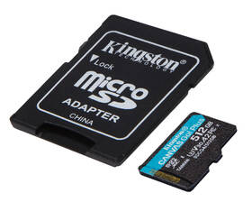 Paměťová karta Kingston MicroSDXC 512GB U3 UHS-I (200R/160W) + adaptér 

 obrázek produktu 1 z 4