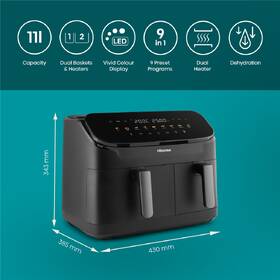 Fritéza horkovzdušná Hisense HAF2700DHA DUAL HEATER černá

 obrázek produktu 2 z 8