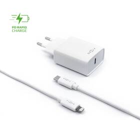 Nabíječka do sítě FIXED USB-C PD, 18W + MFi Lightning kabel 1m bílá

 obrázek produktu 1 z 2