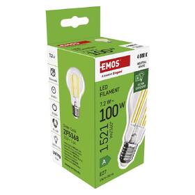 Žárovka LED EMOS Filament klasik, 7,2W, 1521lm, E27, neutrální bílá 

 obrázek produktu 5 z 13