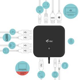 Dokovací stanice i-tec USB-C HDMI DP with PD 100 W černá

 obrázek produktu 5 z 15