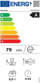 Set výrobků Samsung WF90F09C4SU4 + DV90F09F4SU4 stříbrná barva
