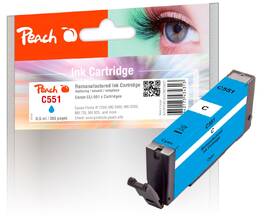 Inkoustová náplň Peach Canon CLI-551C, 365 stran azurová

 obrázek produktu 1 z 1