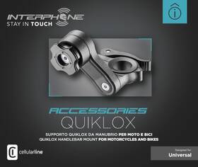 Držák na mobil Interphone QUIKLOX s úchytem na řídítka černý

 obrázek produktu 4 z 4