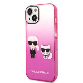 Kryt na mobil Karl Lagerfeld Gradient Karl and Choupette na Apple iPhone 14 růžový

 obrázek produktu 1 z 4