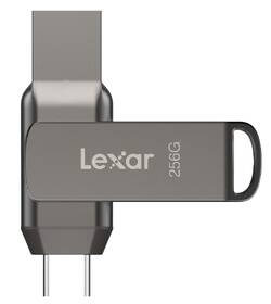 USB Flash Lexar JumpDrive D400 Dual, 256GB šedá barva
