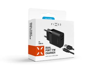 Nabíječka do sítě FIXED 17W Smart Rapid Charge, 2x USB + micro USB kabel 1m černá

 obrázek produktu 7 z 7