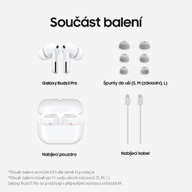 Sluchátka Samsung Galaxy Buds3 Pro bílá barva
