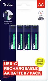 Baterie nabíjecí Trust AA, USB-C, 4ks 

 obrázek produktu 6 z 6