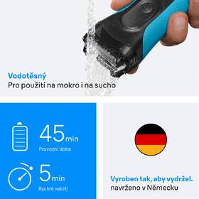 Holicí strojek Braun 3010BT modrý

 obrázek produktu 10 z 10