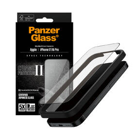 Tvrzené sklo PanzerGlass Ceramic II na Apple iPhone 17/16 Pro s instalačním rámečkem 

 obrázek produktu 6 z 8